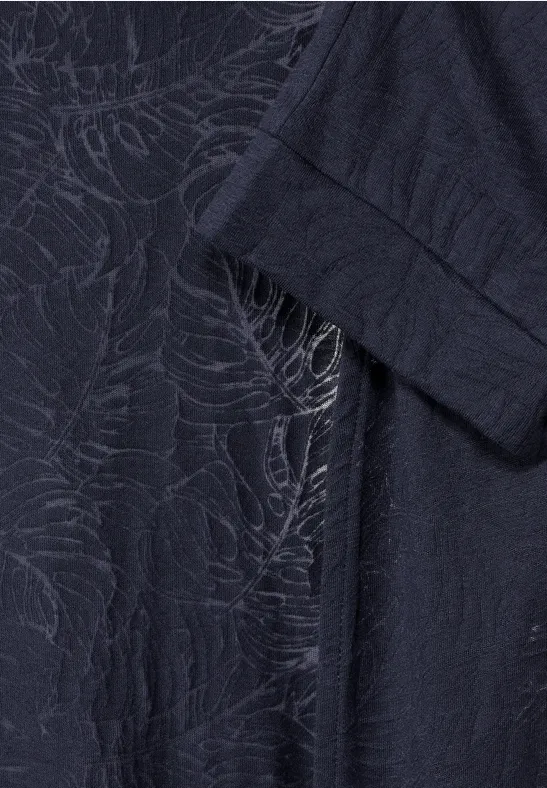 Burnout shirtjas deep blue