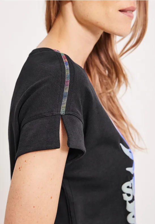 T-Shirt mit Fotoprint carbon grey