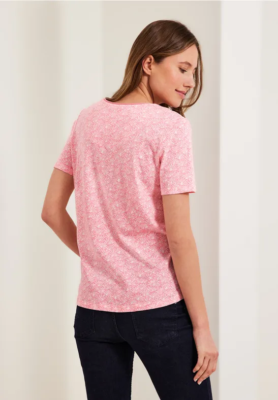 T-shirt met onopvallende print soft pink