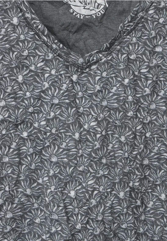 Shirt in Crash Optik carbon grey