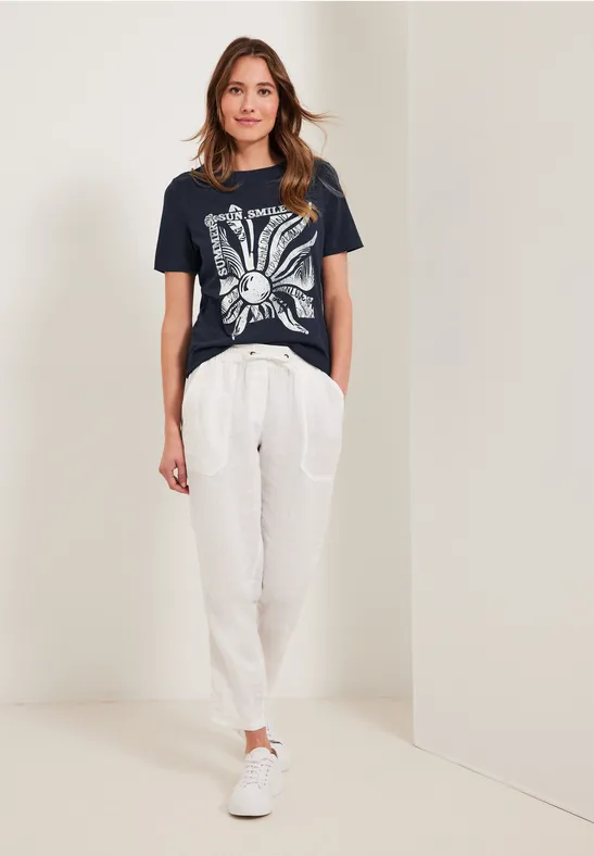 T-shirt met fotoprint deep blue