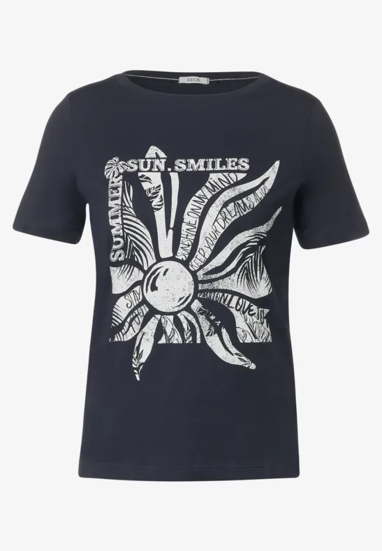 T-shirt met fotoprint deep blue