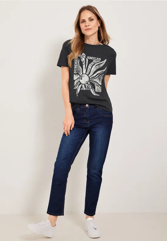 T-shirt met fotoprint carbon grey