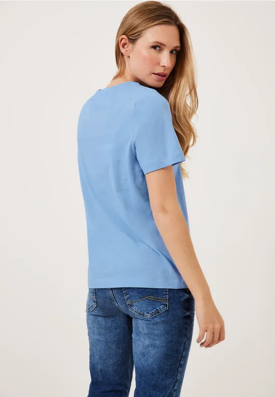T-shirt met fotoprint tranquil blue