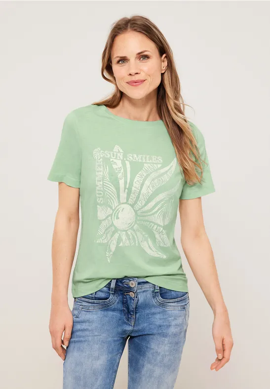 T-shirt à imprimé photo fresh salvia green