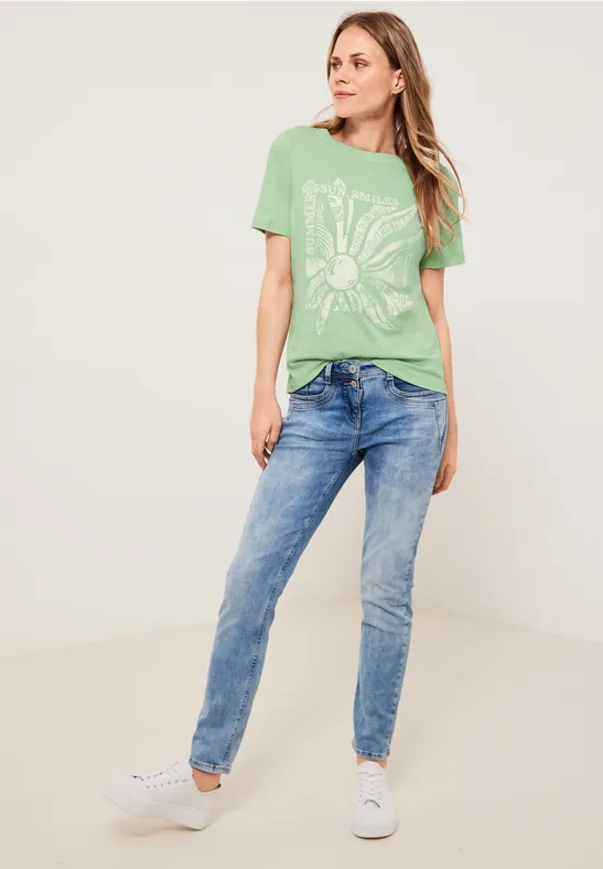 T-shirt à imprimé photo fresh salvia green