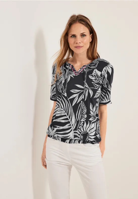 Tunika T-Shirt mit Print carbon grey