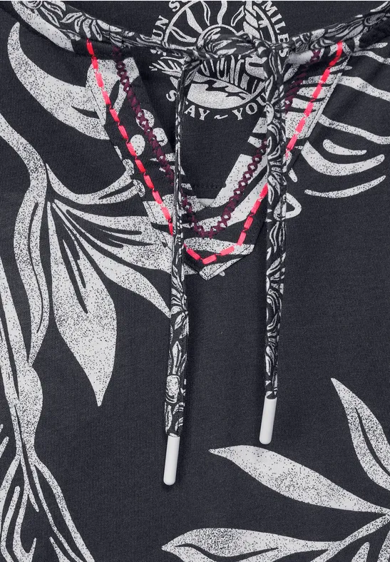 Tunika T-Shirt mit Print carbon grey