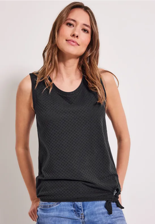 Ajour Top carbon grey