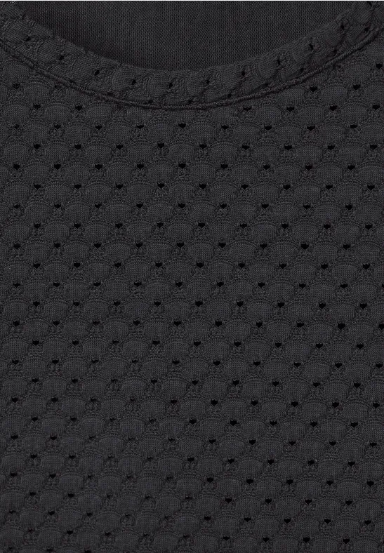 Ajour Top carbon grey