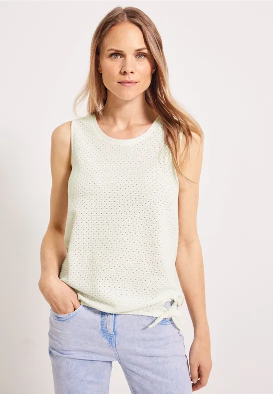 Ajour Top vanilla white