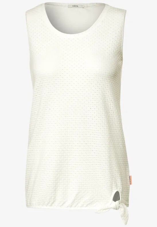 Ajour Top vanilla white