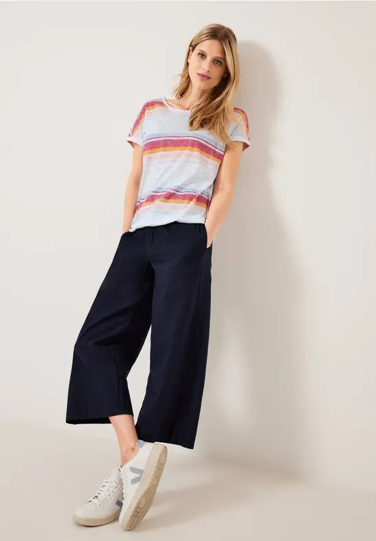 Multicolor Streifenshirt strawberry red