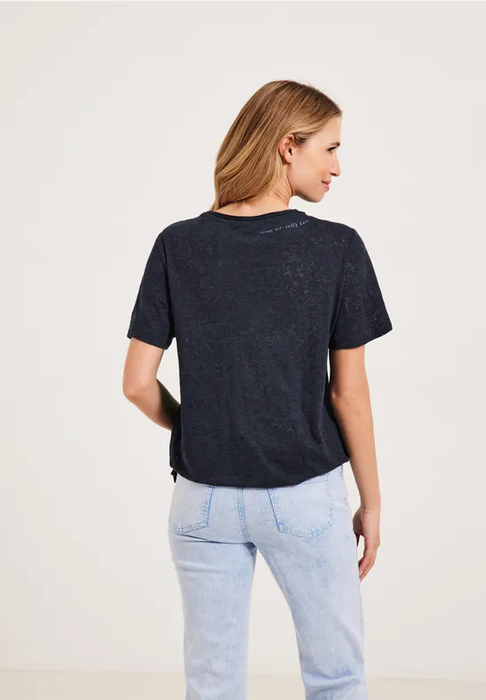 Burn Out T-Shirt deep blue