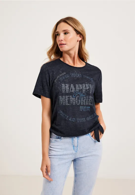 Burn Out T-Shirt deep blue