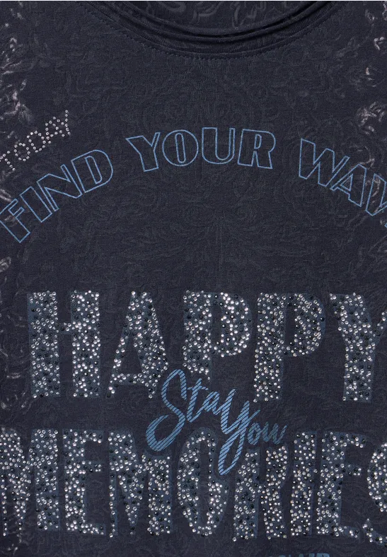 Burn Out T-Shirt deep blue