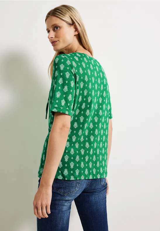 Tunikashirt mit Smock Detail fresh green