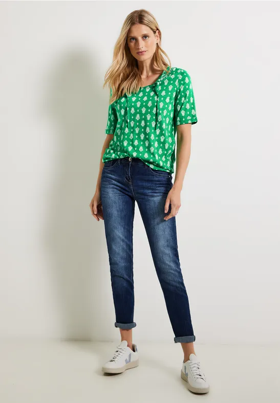 Tunikashirt mit Smock Detail fresh green