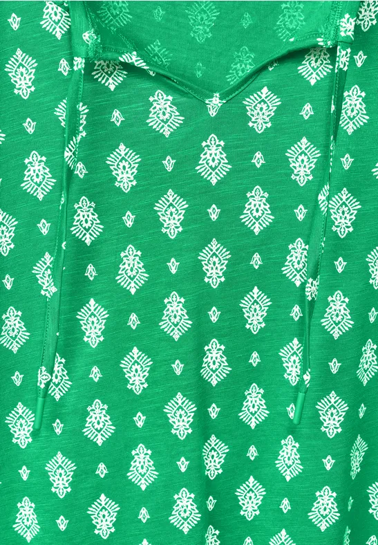 Tunikashirt mit Smock Detail fresh green