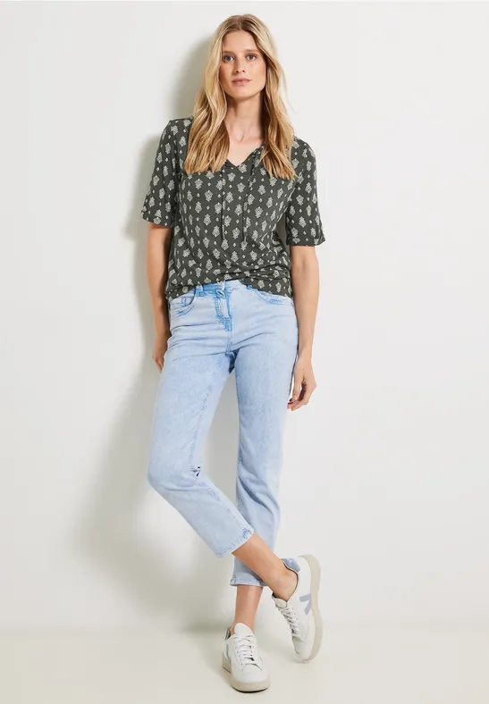 Tunikashirt mit Smock Detail sporty khaki