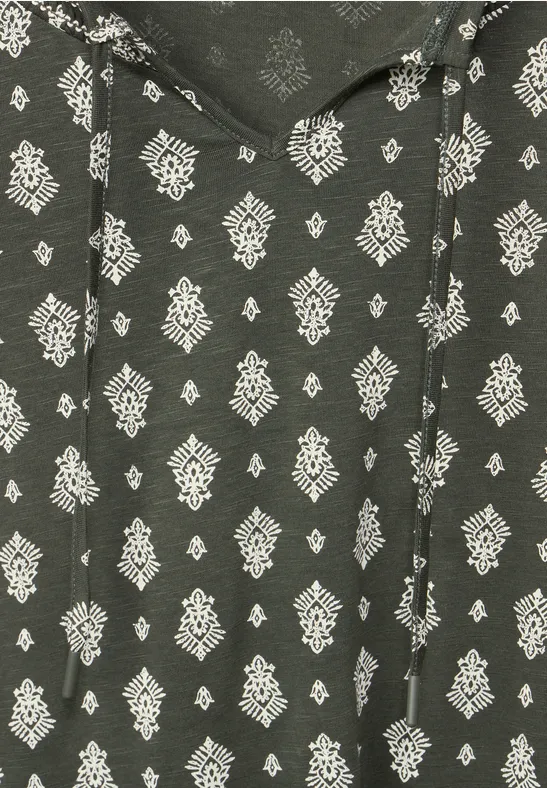 Tunikashirt mit Smock Detail sporty khaki