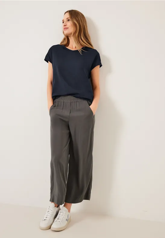 T-shirt avec détail sur les épaules deep blue