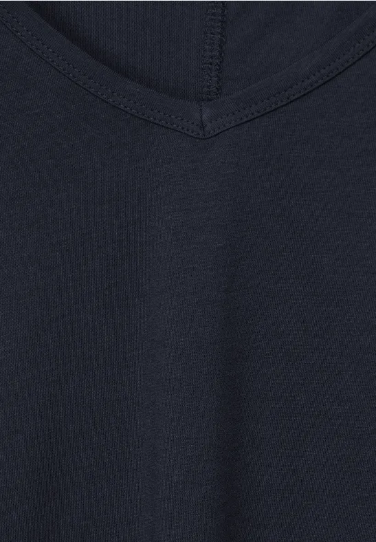 T-shirt avec détail sur les épaules deep blue