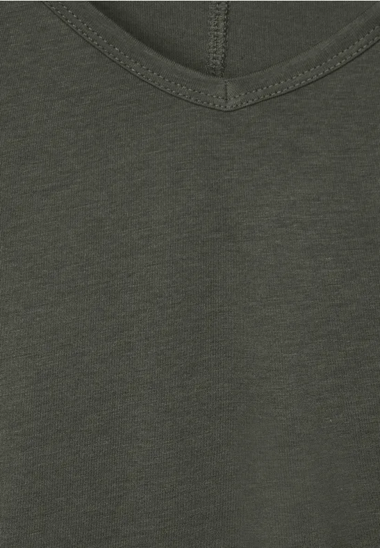 T-Shirt mit Schulterdetail sporty khaki