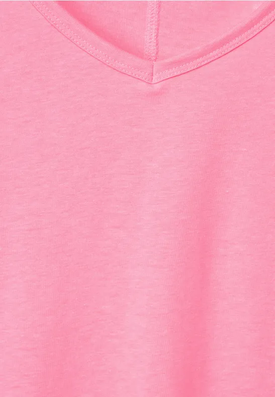 T-Shirt mit Schulterdetail soft pink