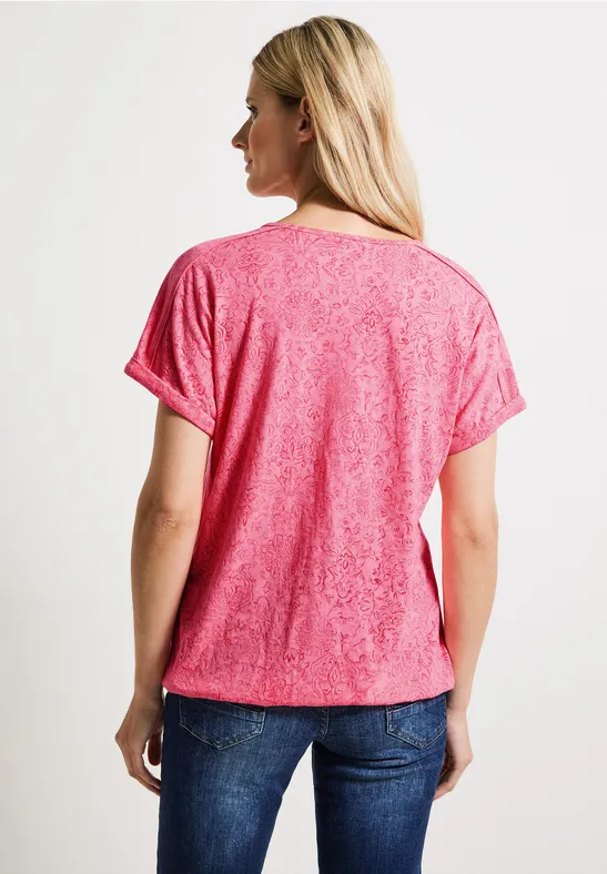 Melange Burn Out Shirt soft pink melange