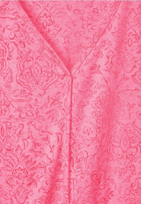 Melange Burn Out Shirt soft pink melange