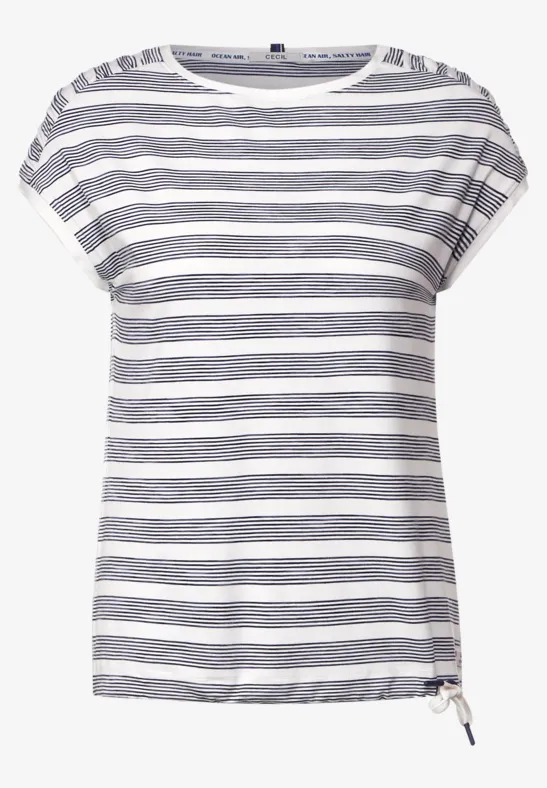 T-shirt à épaules froncées deep blue