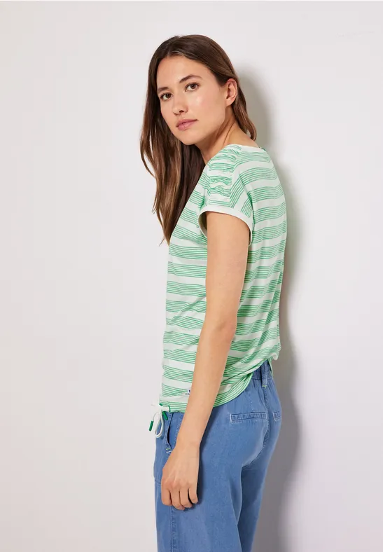 Shirt mit geraffter Schulter fresh green