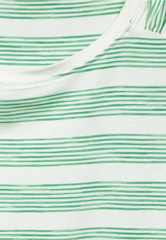 Shirt mit geraffter Schulter fresh green