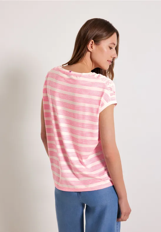 T-shirt à épaules froncées soft pink