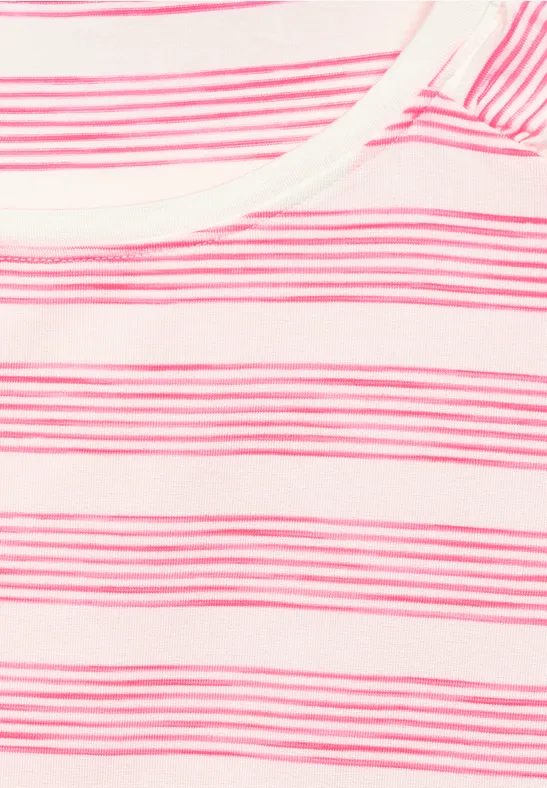 T-shirt à épaules froncées soft pink