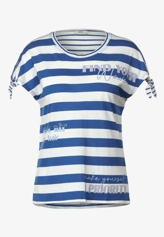 Cooles Streifenshirt blue sea