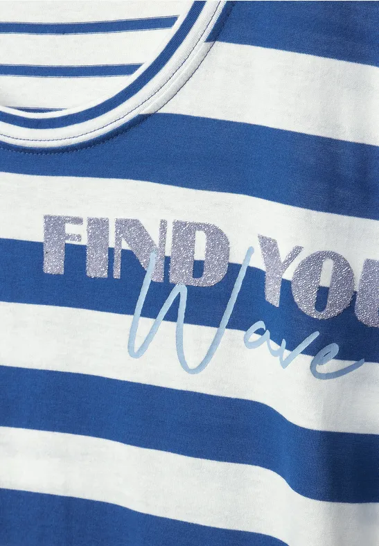 Cooles Streifenshirt blue sea
