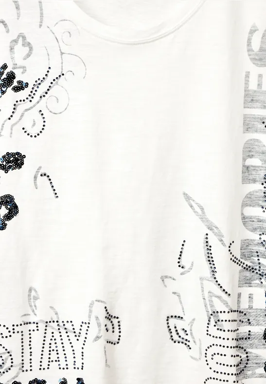 Fotoprint T-Shirt vanilla white