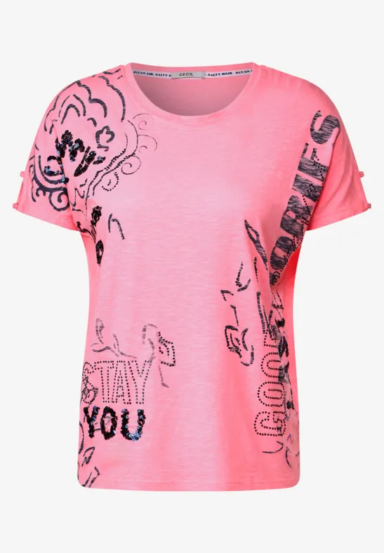 T-shirt avec imprimé photo soft pink