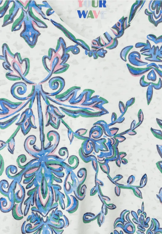 Multicolor Ornament Burn Out vanilla white