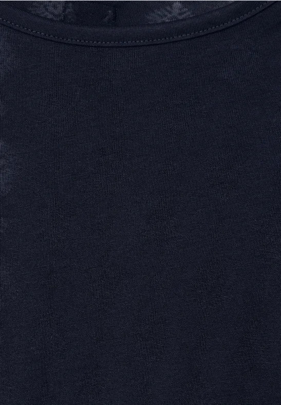 Shirt met burnout print deep blue