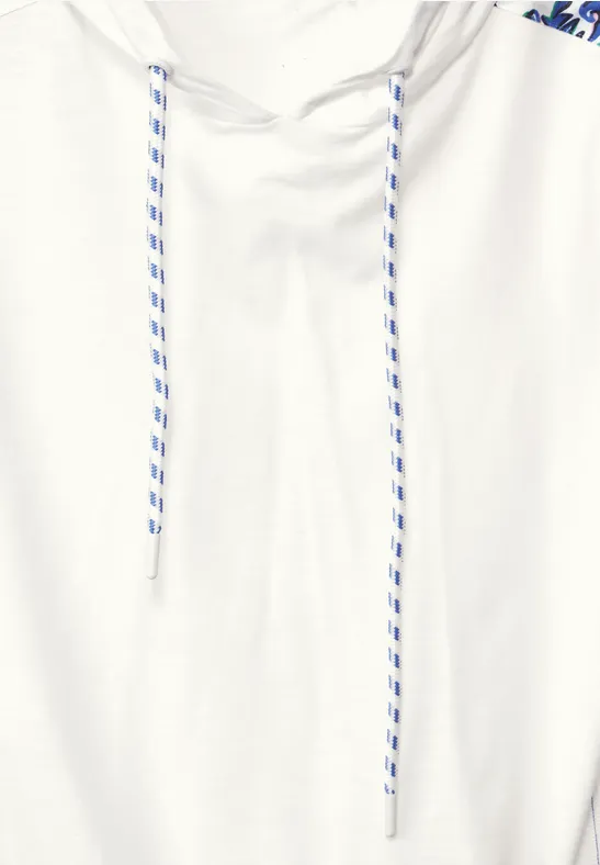 Shirt mit Schulterprint vanilla white