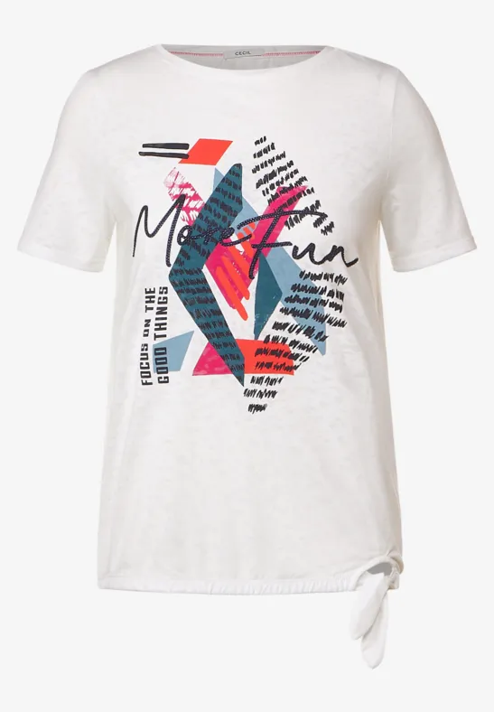 Multicolor Fotoprint Shirt vanilla white