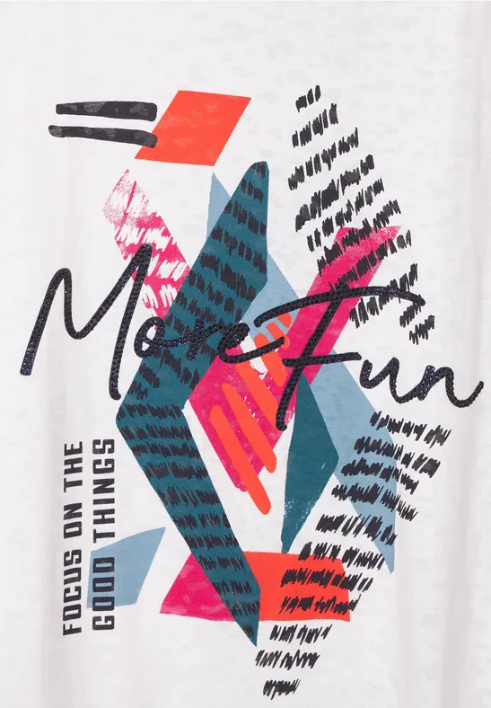 Multicolor Fotoprint Shirt vanilla white