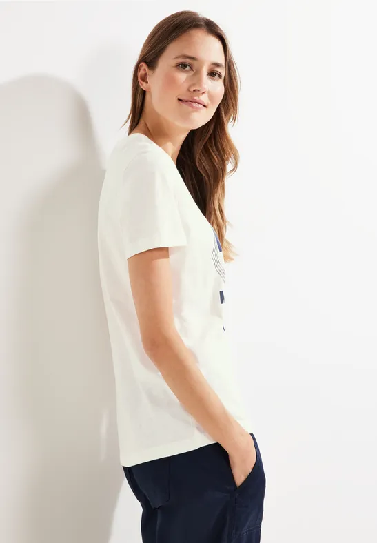 T-shirt avec imprimé wording vanilla white