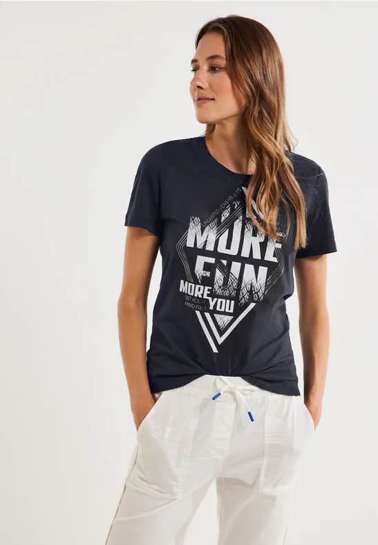 Wordingprint Shirt night sky blue