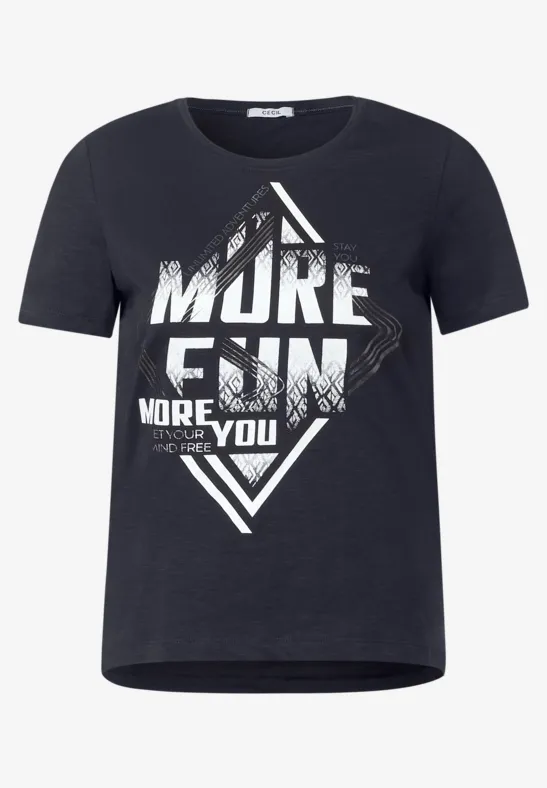 Wordingprint Shirt night sky blue