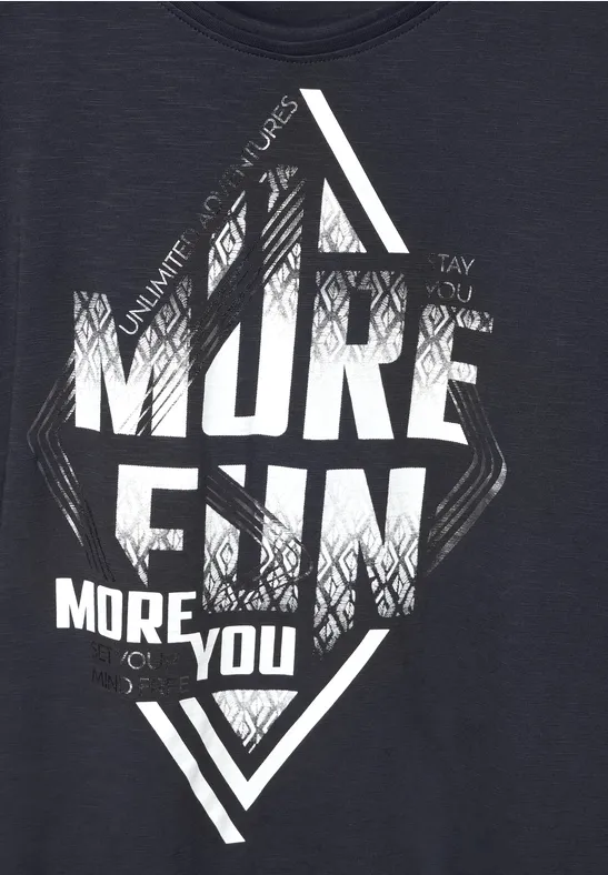 Wordingprint Shirt night sky blue