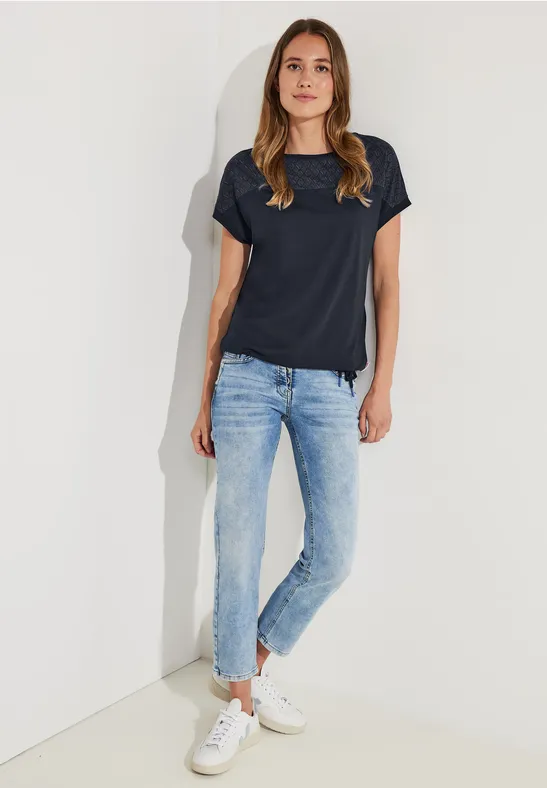 Burn Out Shirt night sky blue